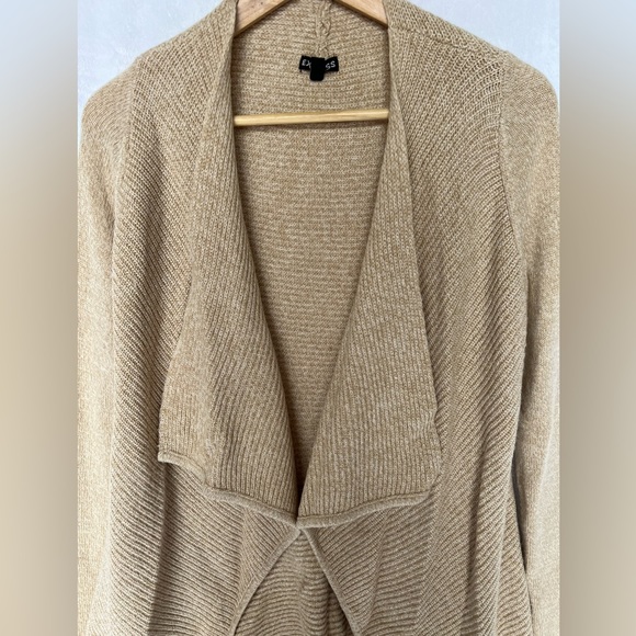 Express wool open ribbed knit cardigan sweater - Picture 2 of 7